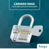 Cadeado High Security 45mm Haste Longa 60mm Cromado Blister Haga - 4