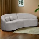 Ver imagem 2 de Sofá Orgânico Palermo 4 Lugares 210cm Bouclê - Sofa Store:bouclê Cinza