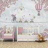 Papel de parede balão menina safári para quarto de bebê M² PP82 - 2