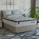 Ver imagem 1 de Cama Box Casal + Colchão Comfort Class Pillow Top 138x188 Branco/suede Bege