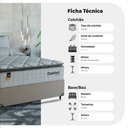 Ver imagem 3 de Cama Box Casal + Colchão Comfort Class Pillow Top 138x188 Branco/suede Bege