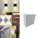 Ver imagem 1 de 2 Luminárias Balizador Arandela Slim Smd Led De 6W Branco Quente Sobrepor Quadrada Com Facho De