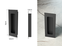 Ver imagem 2 de Puxador Concha/Cava 15cm em Aço Inox Cor Preto Fosco (2un)