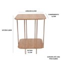 Ver imagem 3 de Mesa Lateral Onix Alta Metal e Madeira Marrom 100% MDF