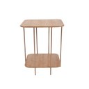 Ver imagem 2 de Mesa Lateral Onix Alta Metal e Madeira Marrom 100% MDF