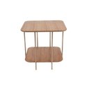 Ver imagem 2 de Mesa Lateral Onix Baixa Metal e Madeira Marrom 100% MDF