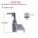 Ver imagem 6 de Kit Fixador Grampo Final e Intermediário Linha C para 04 Placas Painel Solar Alumínio e Inox | Perfi