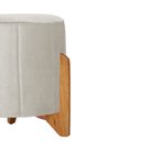 Ver imagem 2 de Puff Jade Pés de Madeira Suede: Bege