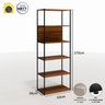 Estante Industrial 3 Torres Portas Prateleiras Metal Madeira Cor:nogal com Preto - 4