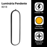 Luminária Pendente de Led Moderno Formato de Anel Oval Branco Quente - 4