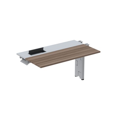 Complemento de Plataforma Corporativa 130x792 CPLPSC130 130cm Industrial Marrom e Cinza