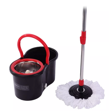 Mop Giratório com Cesto em Inox com Balde 13 Litros Centrífuga Snel Home