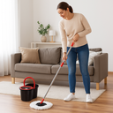 Ver imagem 5 de Mop Giratório com Cesto em Inox com Balde 13 Litros Centrífuga Snel Home