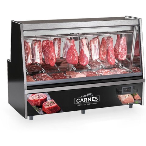 Balcão Frigorifico Turino com Depósito GATS200D Preto Gelopar 220V