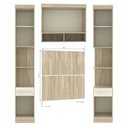 Ver imagem 3 de Jogo de Quarto Solteiro Modulado 029 Master Avelã Rústico/Ártico Rústico - Eucamóveis