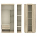 Ver imagem 2 de Jogo de Quarto Solteiro Modulado 029 Master Avelã Rústico/Ártico Rústico - Eucamóveis