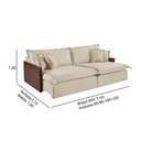 Ver imagem 3 de Sofá Martins M-160 Linho 02 Módulos 90cm Braço 7cm Estofados Martins