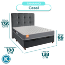 Ver imagem 3 de Kit Cabeceira + Cama Box Bau + Colchão Casal D23 Pro Inducol