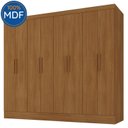 Ver imagem 4 de Guarda Roupa Casal 100% MDF 8 Portas 4 Gavetas Jatobá Yescasa Cinamomo