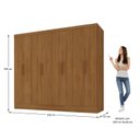 Ver imagem 3 de Guarda Roupa Casal 100% MDF 8 Portas 4 Gavetas Jatobá Yescasa Cinamomo