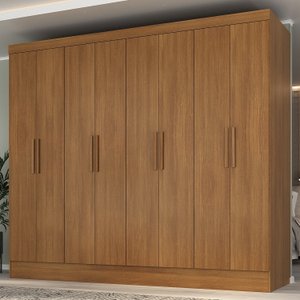 Guarda-roupa Casal 100% MDF 8 Portas 4 Gavetas Jatobá Yescasa
