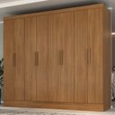 Ver imagem 1 de Guarda Roupa Casal 100% MDF 8 Portas 4 Gavetas Jatobá Yescasa Cinamomo