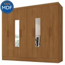 Ver imagem 2 de Guarda-Roupa Casal 100% MDF com Espelho 8 Portas 4 Gavetas Jatobá Yescasa Cinamomo
