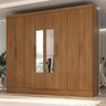 Guarda-roupa Casal 100% MDF com Espelho 8 Portas 4 Gavetas Jatobá Yescasa  - 1