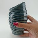 Ver imagem 3 de Vaso Home&Co Ninon Vaso Decorativo Cachepô Enfeite 16x9x9cm Cerâmica Azul
