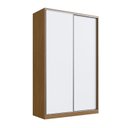 Ver imagem 1 de Guarda-Roupa Solteiro 2 Portas de Correr 3 Gavetas MDF 235x147cm Elara Marrom Freijó Natura