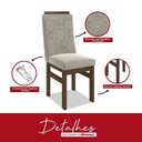 Ver imagem 7 de Conjunto Sala de Jantar Mesa 90x120cm T Vidro com 4 Cadeiras Madeira Maciça