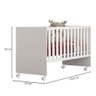 Quarto de Bebê Doce Sonho com Roupeiro e Berço Qmovi Branco - 2