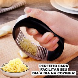 Amassador Picador e Triturador de Alho por Pressão Inox - 5