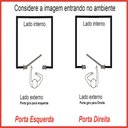 Ver imagem 2 de Porta Lambril de Alumínio Preto com Puxador e Vidro Linha Veneza:Direita/ 210 x 80