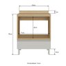 Balcão Paris 80cm para Forno com 1 Gaveta - Freijó/Off White - 4