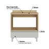 Balcão Paris 80cm para Forno com 1 Gaveta - Freijó/Off White - 3