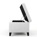 Ver imagem 5 de Recamier Bau Julia 1,20m Suede Branco - Inova Decor