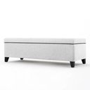 Ver imagem 4 de Recamier Bau Julia 1,20m Suede Branco - Inova Decor