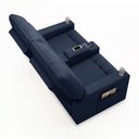 Ver mais imagens de Poltrona do Papai Reclinável Sala de Cinema Palace 2 Lugares Manual Baú Usb Pu Azul G23 Encantum