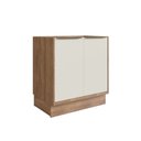 Ver imagem 7 de Cozinha Completa Modulada 5 Peças 8 Portas Viena Branco/Freijó/Cinza Argila
