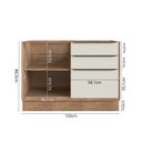 Ver imagem 6 de Cozinha Completa Modulada 5 Peças 8 Portas Viena Branco/Freijó/Cinza Argila