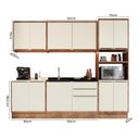 Ver imagem 3 de Cozinha Completa Modulada 5 Peças 11 Portas Viena Branco/Freijó/Cinza Argila