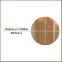 Ver mais imagens de Cozinha Compacta Modulada 2 Peças 3 Portas com Vidro Reflecta Viena Branco/Freijó/Cinza Argila