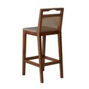 Ver imagem 4 de Conjunto com 3 Banquetas Madeira Maciça Rattan Vittoria Bege/Pinhão