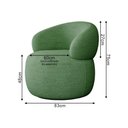 Ver imagem 4 de Conjunto Home Concept Tv 70" + Poltrona Orgânica Eloah Giratória Bouclé Italiano Verde