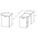 Ver imagem 7 de Escrivaninha Retrátil para Escritório Multiuso Articulável Amêndoa