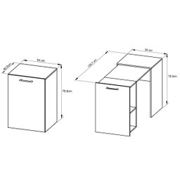 Escrivaninha Retrátil para Escritório Multiuso Articulável Amêndoa - 7
