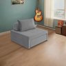 4 em 1 Poltrona, Puff, Chaise e Cama Ares Cinza Estofama - 3