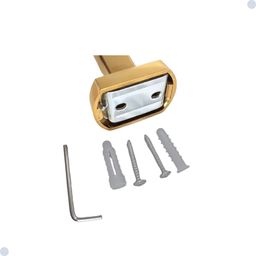 Kit Acessórios para Banheiro Redondo Dourado Gold 6 Peças - 9