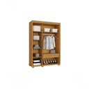 Ver imagem 3 de Guarda Roupa Solteiro Belize 100% Mdf Multiuso Camas Fênix Cinamomo-off White